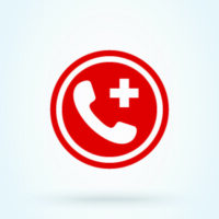 llamada teléfono emergencia, Icono moderno simple